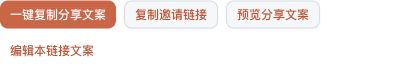图 5 邀请记录操作区:复制分享文案、复制链接、预览和编辑本链接文案;真实邀请码与链接已裁去。